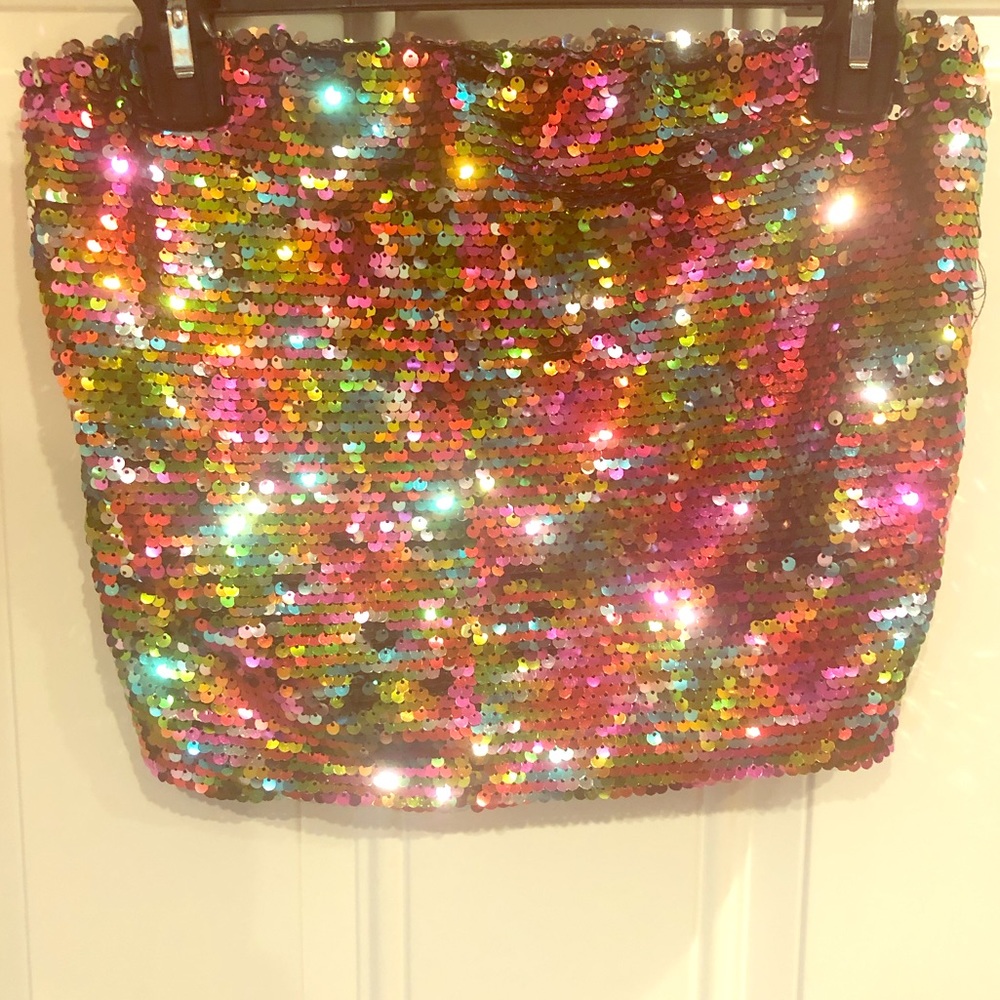 Sexy Multicolored Sequin Tube Top